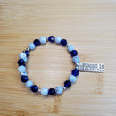 Strong is Beautiful in Blue & White Bracelet (MW) | Mamabug ReCreations - Artisan Jewelry