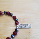 Strong is Beautiful in Red Brilliance Bracelet (MW) | Mamabug ReCreations - Artisan Jewelry