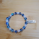 Strong is Beautiful in Mystic Blue Aura Bracelet (MW) | Mamabug ReCreations - Artisan Jewelry