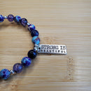 Strong is Beautiful in Purple Splatters Bracelet (MW) | Mamabug ReCreations - Artisan Jewelry