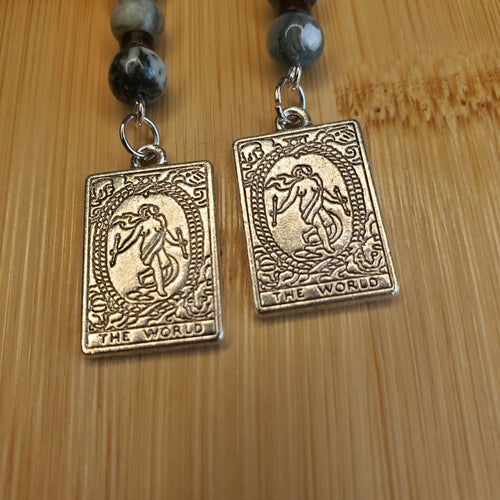 The World Tarot Charm Earrings | Mamabug ReCreations - Artisan Jewelry