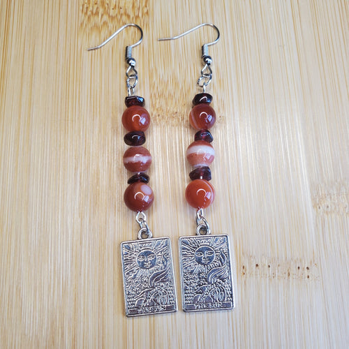 The Sun Tarot Charm Earrings | Mamabug ReCreations - Artisan Jewelry