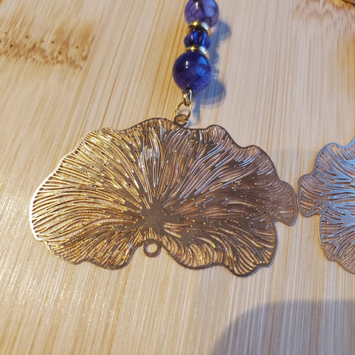 Delicate Golden Lotus Earrings | Mamabug ReCreations - Artisan Jewelry