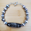 Black and White Dragon Tibetan Bracelet (W) | Mamabug ReCreations - Artisan Jewelry