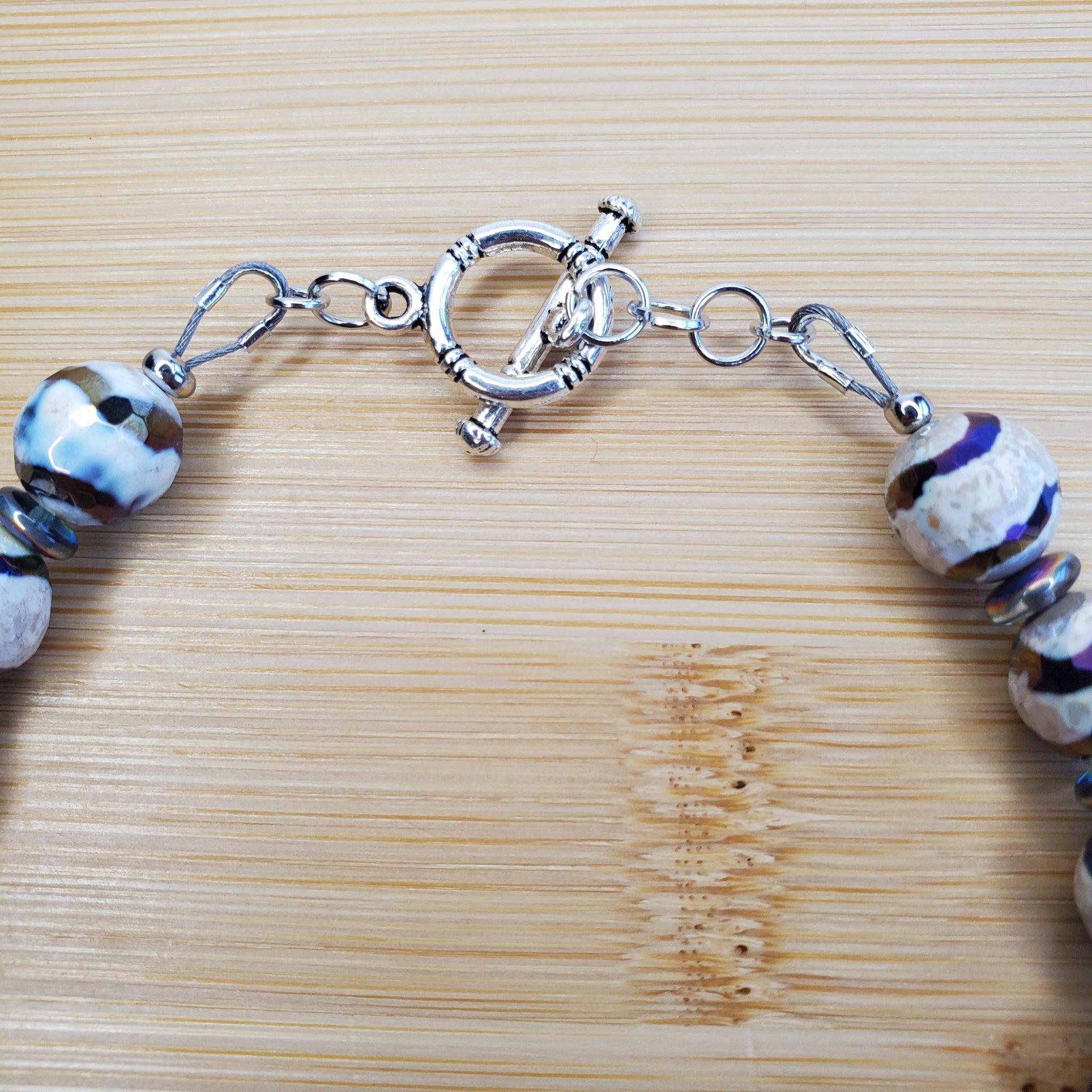 Black and White Dragon Tibetan Bracelet (W) | Mamabug ReCreations - Artisan Jewelry