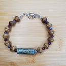 Sage Green Dzi Agate Bracelet (W) | Mamabug ReCreations - Artisan Jewelry