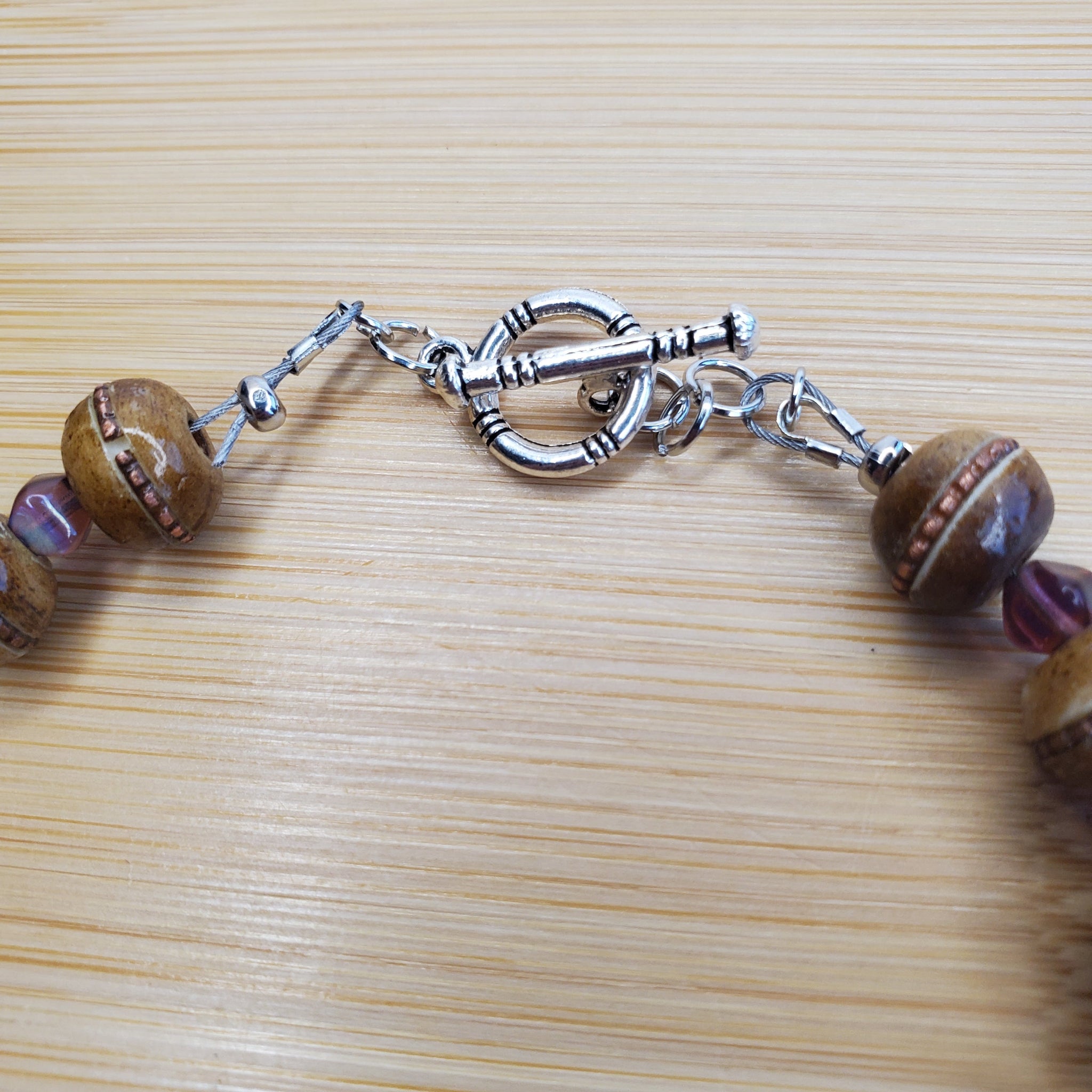 Sage Green Dzi Agate Bracelet (W) | Mamabug ReCreations - Artisan Jewelry