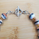 Purple Matte Botswana Stone with Tibetan Agate Beads Bracelet (W) | Mamabug ReCreations - Artisan Jewelry