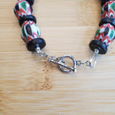 Green Jade and African Chevron Beads Bracelet (W) | Mamabug ReCreations - Artisan Jewelry