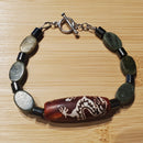 Crimson and White Dragon Tibetan Bracelet (W) | Mamabug ReCreations - Artisan Jewelry