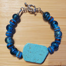 Turquoise with Blue Mala Beads Bracelet (W) | Mamabug ReCreations - Artisan Jewelry