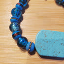 Turquoise with Blue Mala Beads Bracelet (W) | Mamabug ReCreations - Artisan Jewelry