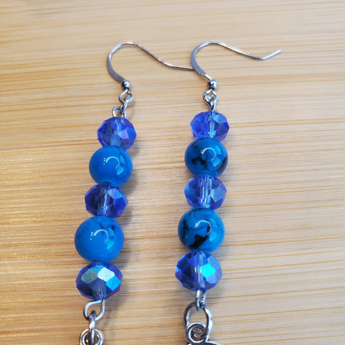 Blue Pinkie Promise Earrings | Mamabug ReCreations
