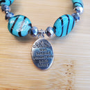 Well Behaved Women Bracelet - in Blue Tiger Stripes (MW) | Mamabug ReCreations