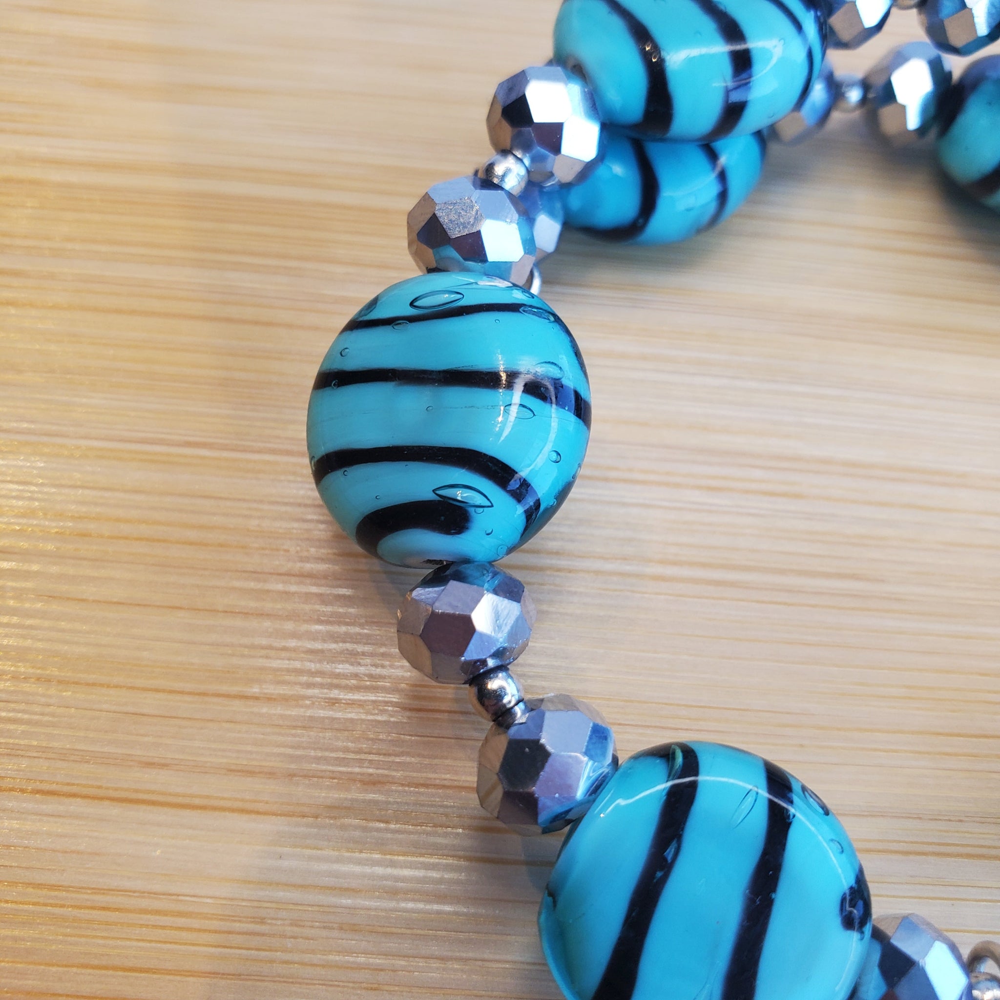 Well Behaved Women Bracelet - in Blue Tiger Stripes (MW) | Mamabug ReCreations