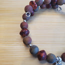 Well Behaved Women Bracelet - Picasso Jasper & Red Brick Recycled Seed (MW) | Mamabug ReCreations