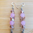 Pinkie Promise Earrings - Pink Crystal & Butterfly | Mamabug ReCreations