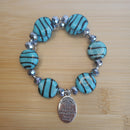 Well Behaved Women Bracelet - in Blue Tiger Stripes (MW) | Mamabug ReCreations