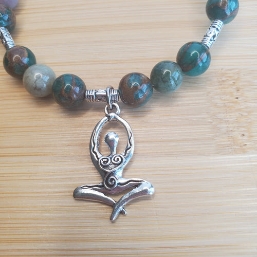 Goddess Bracelet - Indian Agate & Chalcedony (MW) | Mamabug ReCreations