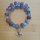 Goddess Bracelet - Amethyst & Mystic Blue Glass (MW) | Mamabug ReCreations