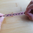 Pink Ladies Helm Chainmaille Earrings | Mamabug ReCreations - Artisan Jewelry