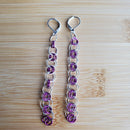 Purple & Silver Helm Chainmaille Earrings | Mamabug ReCreations - Artisan Jewelry