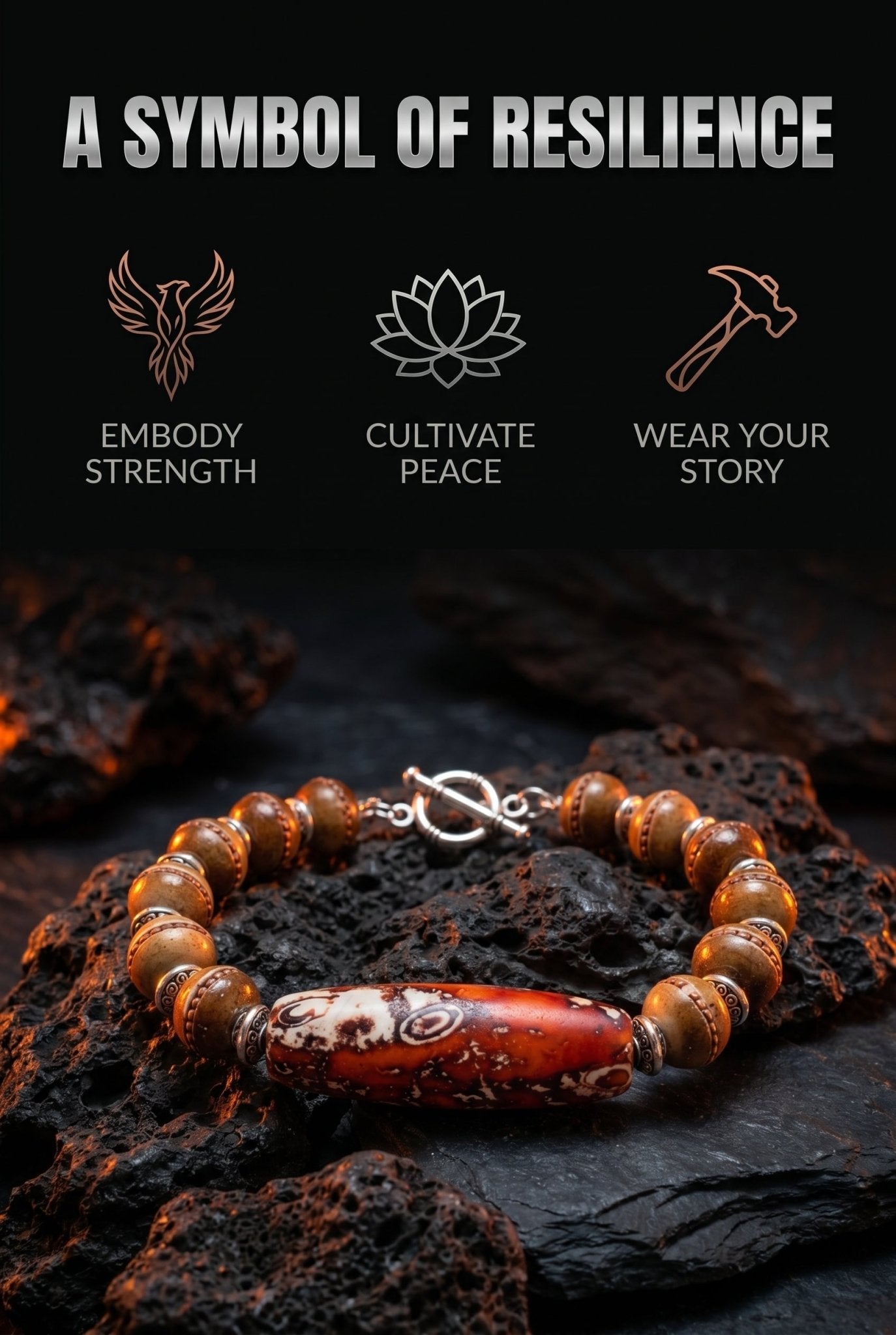 Out of the Fire Tibetan Bracelet (W) | Mamabug ReCreations - Artisan Jewelry