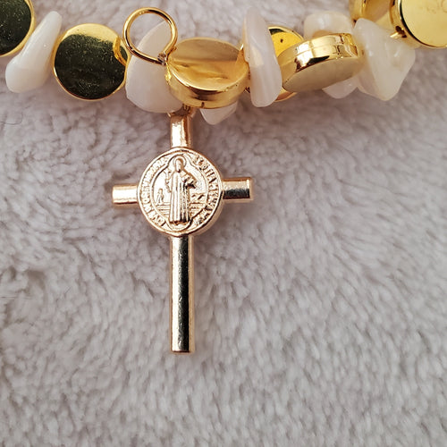 Cross Bracelet (MW) | Mamabug ReCreations - Artisan Jewelry