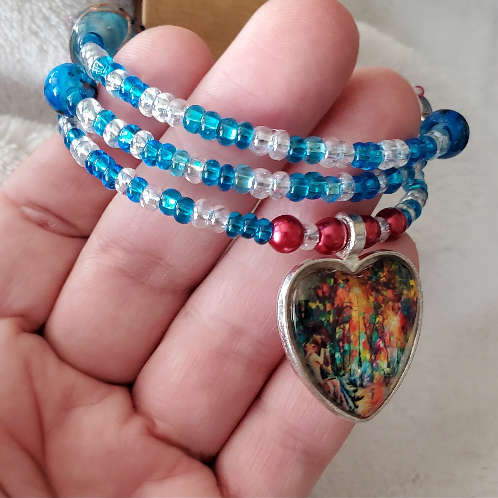 Kissing Couple in the Sky Bracelet (MW) | Mamabug ReCreations - Artisan Jewelry