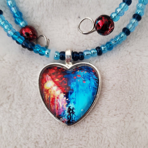 Dancing Couple in Midnight Skies Bracelet (MW) | Mamabug ReCreations - Artisan Jewelry