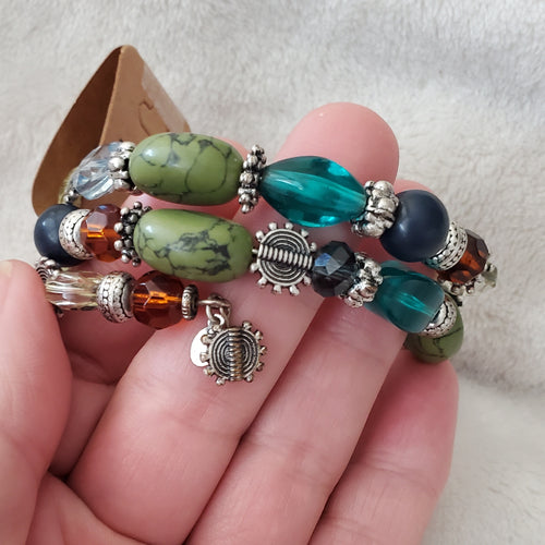 Forest Beaded Bracelet (MW) | Mamabug ReCreations - Artisan Jewelry