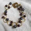Black and Antique Gold Bracelet