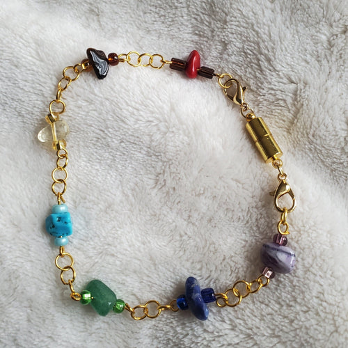 Chakra Stone Chip Bracelet | Mamabug ReCreations - Artisan Jewelry