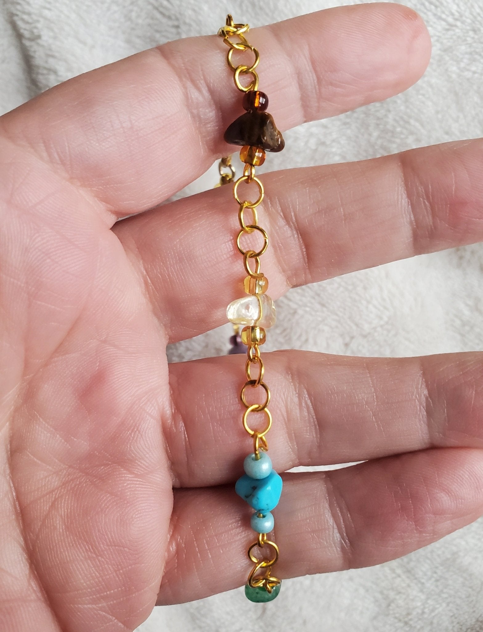 Chakra Stone Chip Bracelet