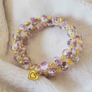 White and Blush Pink Love Bracelet (MW) | Mamabug ReCreations - Artisan Jewelry