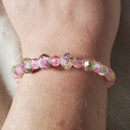 Pink Flowers Bracelet - White Edition (MW) | Mamabug ReCreations - Artisan Jewelry