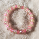 Pink Flowers Bracelet - Clear Edition (MW) | Mamabug ReCreations - Artisan Jewelry