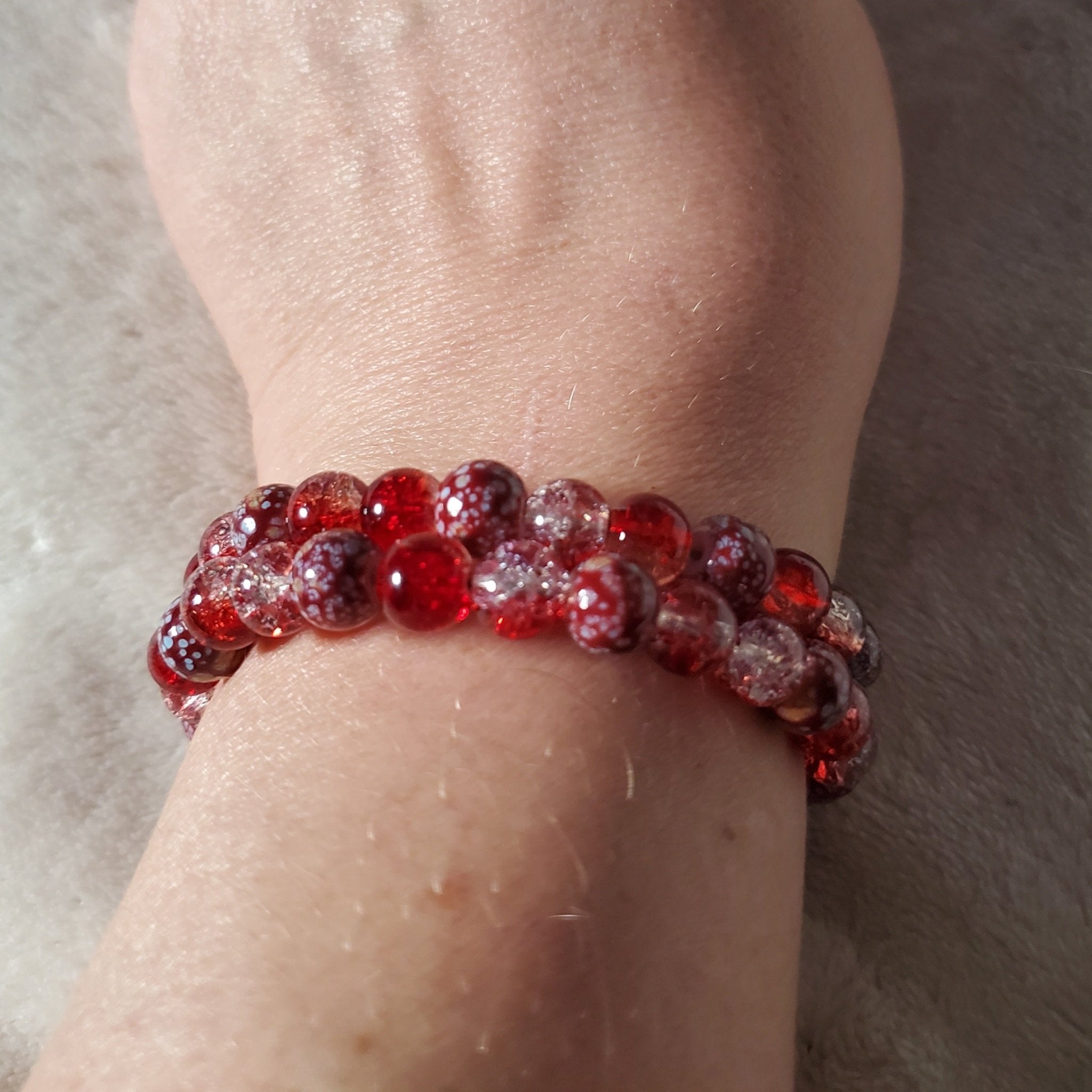 Gypsy Beaded Bracelet - Red Edition (MW) | Mamabug ReCreations - Artisan Jewelry