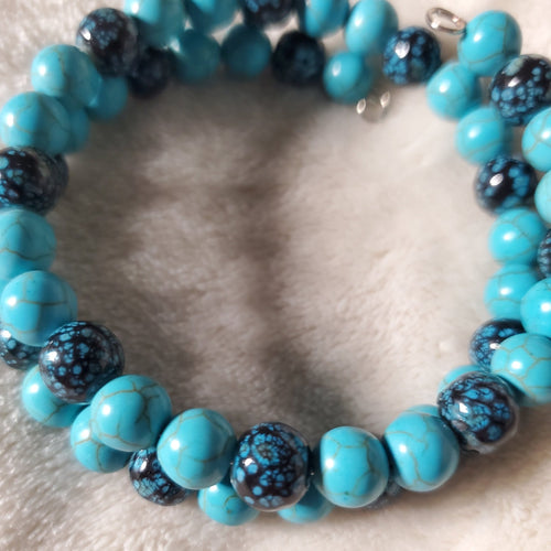 Gypsy Beaded Bracelet - Turquoise Edition (MW) | Mamabug ReCreations - Artisan Jewelry