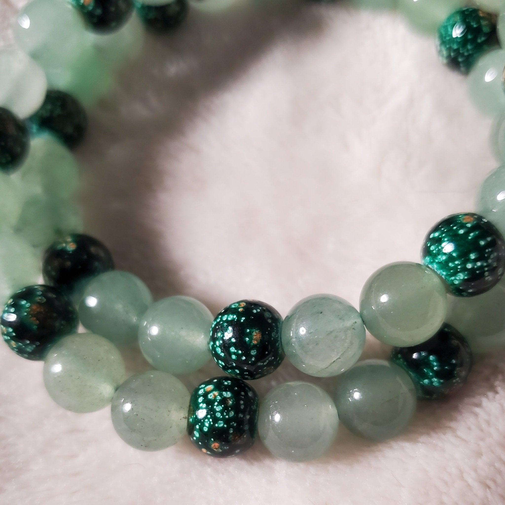 Gypsy Beaded Bracelet - Aventurine Edition (MW) | Mamabug ReCreations - Artisan Jewelry