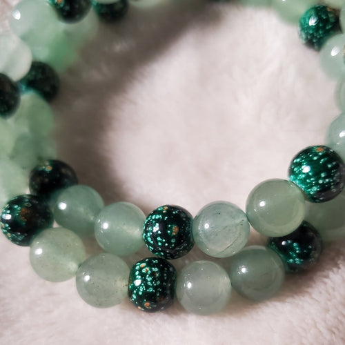 Gypsy Beaded Bracelet - Aventurine Edition (MW) | Mamabug ReCreations - Artisan Jewelry