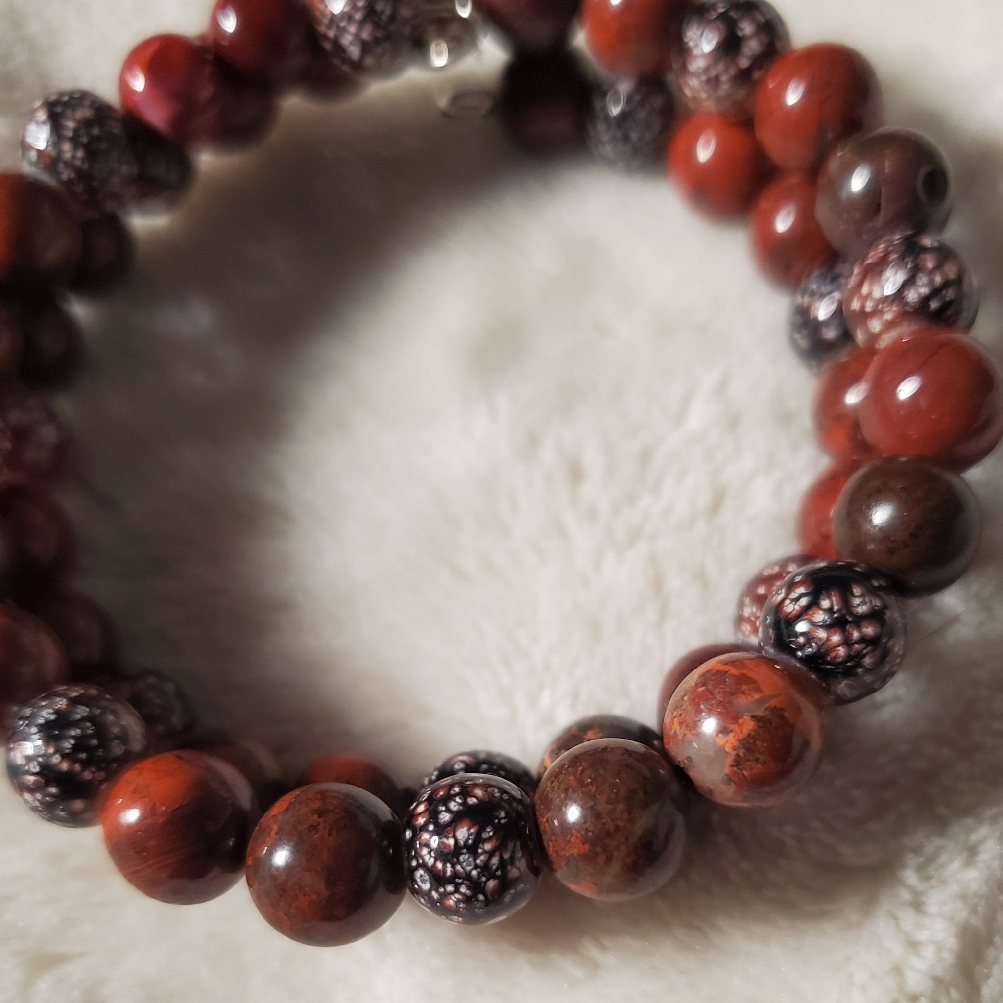 Gypsy Beaded Bracelet - Carnelian Edition (MW) | Mamabug ReCreations - Artisan Jewelry