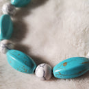 Turquoise and Marble Bracelet (MW) | Mamabug ReCreations - Artisan Jewelry