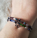 Plum Lotus Flower Bracelet (MW) | Mamabug ReCreations - Artisan Jewelry