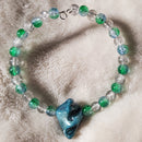 Pearly Blue Nugget Bracelet (MW) | Mamabug ReCreations - Artisan Jewelry