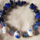 Lapis Lazuli Floral Bracelet (MW) | Mamabug ReCreations - Artisan Jewelry