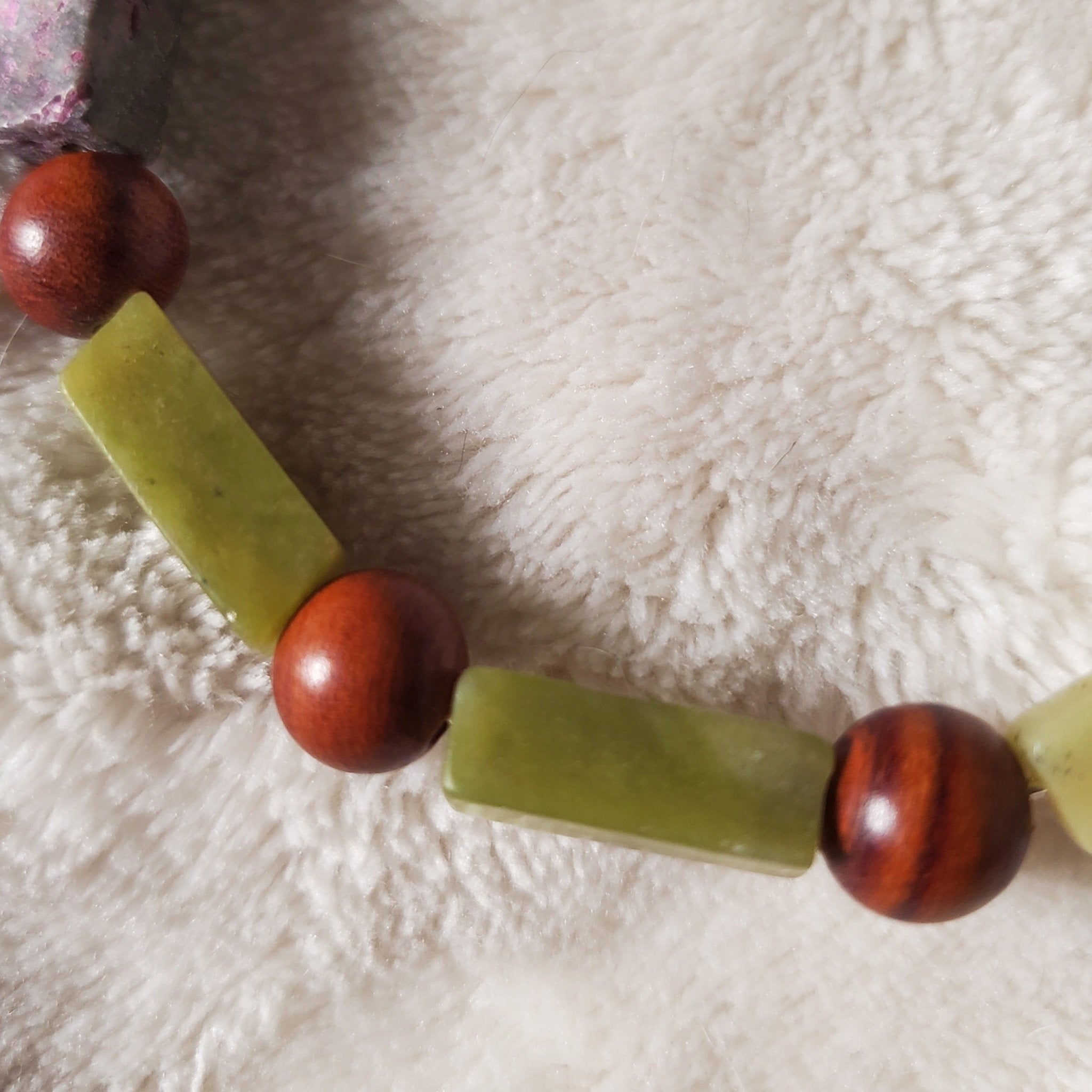 Green and Red Bracelet (MW) | Mamabug ReCreations - Artisan Jewelry