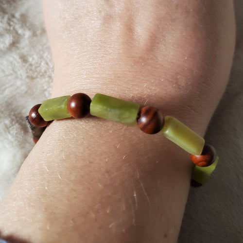 Green and Red Bracelet (MW) | Mamabug ReCreations - Artisan Jewelry