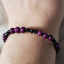 Fuchsia and Black Bracelet (MW) | Mamabug ReCreations - Artisan Jewelry