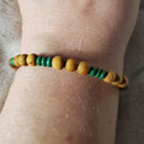 Green and Brown Wooden Bead Bracelet | Mamabug ReCreations - Artisan Jewelry
